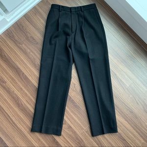 Sandro men’s wide leg pants in black wool felt